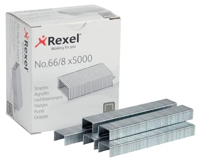 Image de Agrafeuses Rexel, agrafe de 8 mm, boîte de 5000 pièces