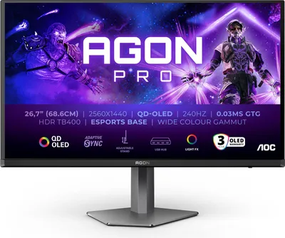 Obrázok produktu pre AOC 68,6cm (27")  AG276QZD2 16:09 2xHDMI+DP+USB OLED black