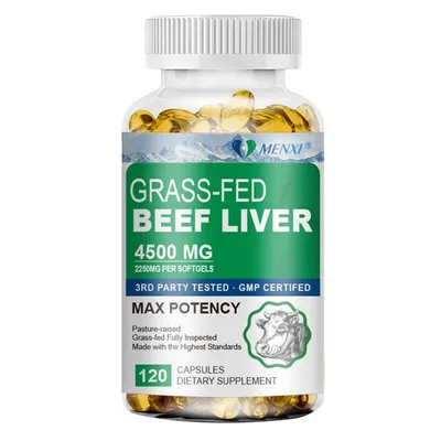 Obrázek produktu pro Hovězí játra z pastvinového chovu 4500 mg (120 kapslí) – doplněk stravy, játra, zdraví jater, ledviny, klouby, kosti, srdce, imunitní systém