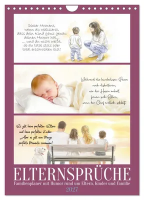 Produktbild von Elternsprüche Familienplaner (Wandkalender 2027 DIN A4 hoch), CALVENDO Monatskalender