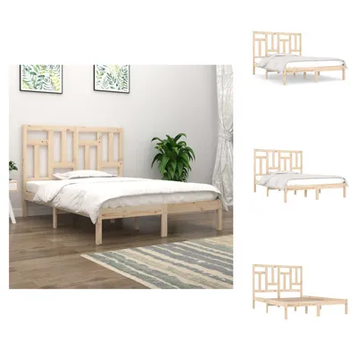 Produktbild von vidaXL Massivholzbett Kiefer 140x200 cm -  Betten & Bettgestelle