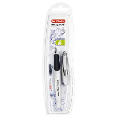 Image de Stylo plume Herlitz 10999795 my.pen - plume L, noir/rouge