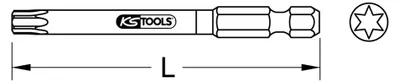 Produktbild von KS TOOLS 1/4" TORSIONpower Bit Torx 75 mm T10 - 918.3550