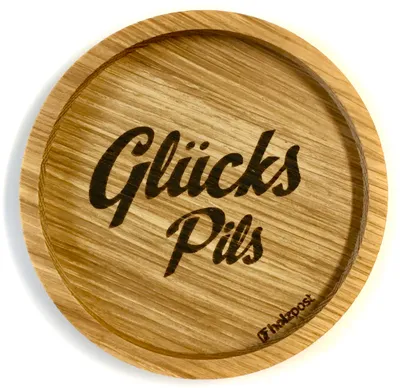 Immagine prodotto di Sottobicchieri in legno "GlücksPils"