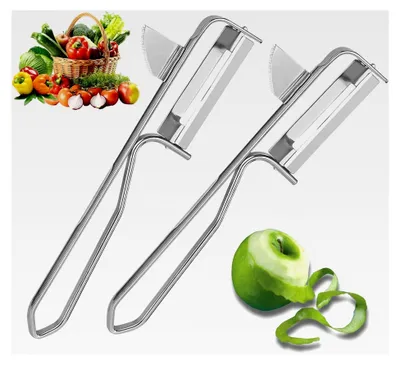 Produktbild von Kartoffelschäler mit Pendelklinge 16 cm aus rostfreiem Edelstahl, mit geschärftem Ausstecher
