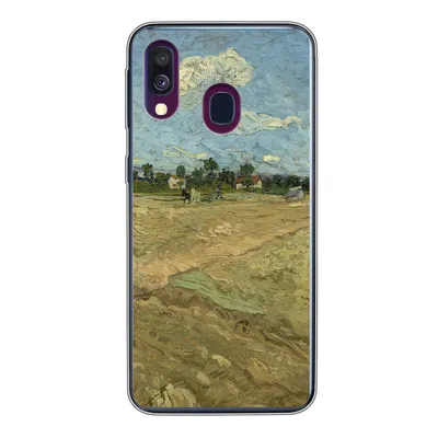 Produktbild von MuchoWow® Handyhülle Schutzhülle Hülle für Samsung Galaxy A40 Gepflügte Felder - Vincent van Gogh Silikon Softcase Handy Hülle - Handy-Tasche