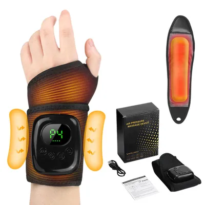 Produktbild von Handmassagegerät mit Wärme Und Kompression Hand Massagegerät mit 4 Massage-Modi 4 Intensitätsstufen 3 Wärmestufen Kabellos