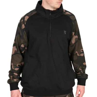 Produktbild von Fox LW Black / Camo QTR zip - Angelpullover, Größe:XL