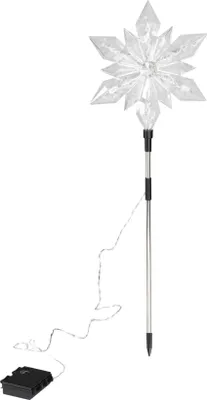 Produktbild von 2er Set LED Gartenstecker Stern ca. 23,5 x 66 cm