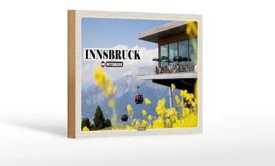 Produktbild von Holzschild Reise Innsbruck Österreich Paternkofel 18x12 cm