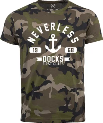 Produktbild von Neverless® Cooles Herren T-Shirt Anker Docks Camouflage Camo-Shirt Tarnmuster camo L