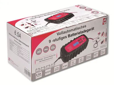 Imagen del producto de IWH 075901 075901: Cargador automático de 12 V, 6 V. Especificaciones: 2 A, 4 A, 6.5 A. 2 A, 4 A, 6.5 A (075901)