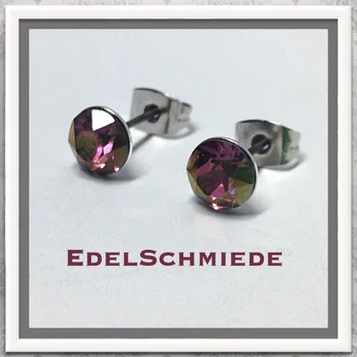 Produktbild von Edelschmiede925 Ohrstecker Modeschmuck (Stift = Titan) m Swarovski