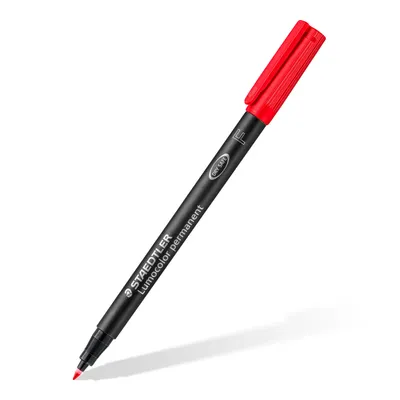 Zdjęcie produktu dla Staedtler Lumocolor 318-2, Czerwony, Końcówka pociskowa, Czarny, Czerwony, Polipropylen (PP), Drobny, 0,6 mm