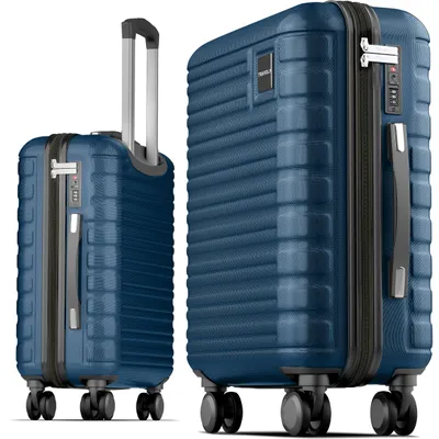 Produktbild von Travely Premium Handgepäck Koffer 55x40x20cm - passend für Ryanair, Lufthansa, Eurowings und co. I 36L Trolley Handgepäck mit sanften Rollen und praktischem TSA Schloss, Reisekoffer, KI-generiertes Bild