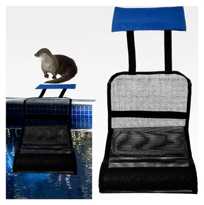 Produktbild von 27,94x15,24x7,62 cm Poolausstiegshilfe für Tiere, Tierschützende Fluchtrampe für den Pool, Schwimmende Rampe für Tierrettungen, Tierrampe für Kleintiere, Sicherheit für Tierrettungen, Blaue Ausführung