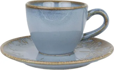 Obrázok produktu pre Bonna Sky Snell - Šálky a podšálky na espresso - 80 cm3 - porcelán - sada 6 ks