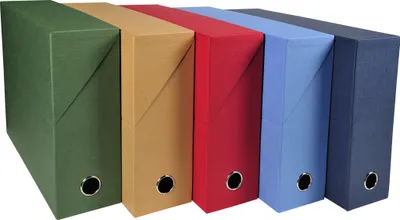 Image de Exacompta 5x Boite transfert Dos 90mm papier toilé Couleurs assorties 89520E
