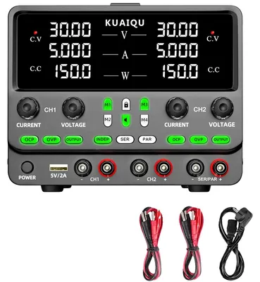 Obrázek produktu pro DC laboratorní zdroj, dvoukanálový, s nastavitelným výstupním napětím, 30 V, 5 A