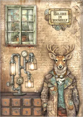 Immagine prodotto di Carta di riso per decoupage - Stamperia - Cervo Alterego