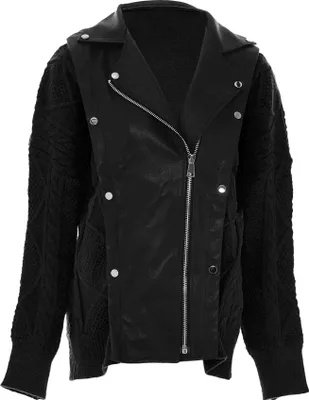 Image de Veste en tricot pour femmes MALUBA - Noir, taille M