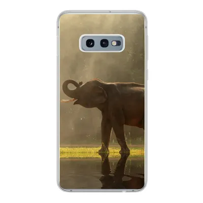 Produktbild von MuchoWow® Handyhülle Schutzhülle Hülle für Samsung Galaxy S10e Elefant - Wasser - Tiere - Natur Silikon Softcase Handy Hülle - Handy