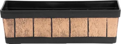 Immagine prodotto di Vaso Strend Pro Woodeff, 15x47x17 cm, oro, fioriera, effetto legno