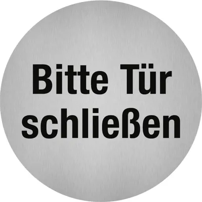 Produktbild von Dreifke® Aufkleber - Piktogramm Bitte Tür schließen, Edelstahl, selbstklebend...