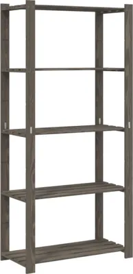 Produktbild von vidaXL Lagerregal mit 5 Böden Grau 80x38x170 cm Massivholz Kiefer