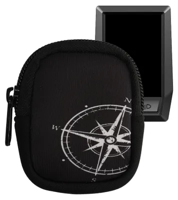 Produktbild von kwmobile Tasche kompatibel mit Bosch Kiox / Kiox 300 - Bike GPS Hülle Kompass Vintage Weiß Schwarz
