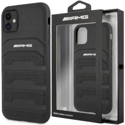 Produktbild von Amg Amhcp12Sgsebk Iphone 12 Mini 5,4"" Czarny/Schwarz Hardcase Leder Geprägte Linien