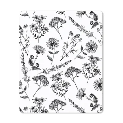 Produktbild von MuchoWow® Mauspad Mousepad Blumen - Kräuter - Muster 19x23 cm - Mousepads - Maus Mat - Pad - Mausunterlage - Mauspads - Spielen