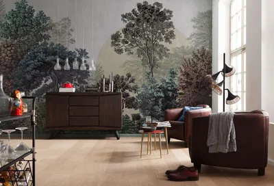 Produktbild von Komar Vlies Fototapete - Bois Brumeux - Größe: 400 x 250 cm (Breite x Höhe) - 8 Bahnen, Wohnzimmer, Schlafzimmer, Tapete
