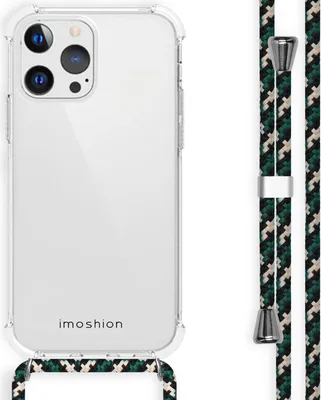 Image de imoshion Coque arrière transparente avec cordon pour Apple iPhone 13 Pro - Vert multicolore