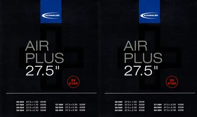 Produktbild von 2x Schwalbe Schlauch SV21AP 27.5 Zoll (40/62-584) Air Plus höhere Lufthaltigkeit
