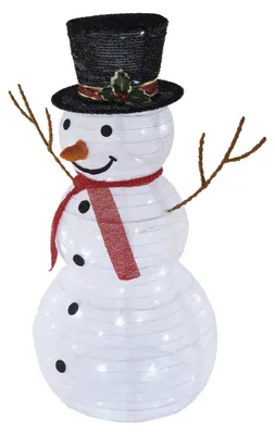 Schneemann mit 80 LEDs, 90 cm, kaltweiß, für Innen & Außen