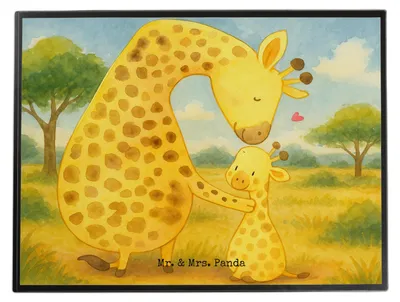 Produktbild von Mr. & Mrs. Panda tischschutz Giraffe Kind Design - Weiß - Geschenk, Unterlage Schreibtisch, Tochter, Sohn, Mama, Afrika, schreibtischunterlage, schreibtischunterlagen