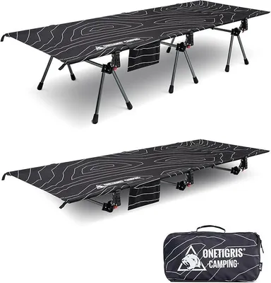 Productafbeelding van SUPRANUBIS opklapbaar veldbed, 190x70 cm, draagbaar, inklapbaar, lichtgewicht campingbed, geschikt voor tenten, outdoor activiteiten, reizen, tuin en kantoor, belastbaar tot 150 kg