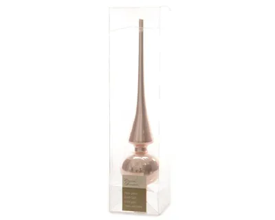 Produktbild von Christbaumspitze Glas 26cm rosa glänzend