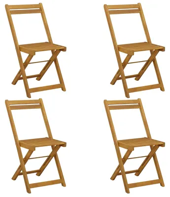 Produktbild von vidaXL Klappbare Gartenstühle 4 pcs Natur 40 x 53 x 80 cm