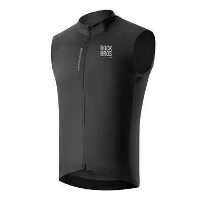 Produktbild von ROCKBROS Road to Sky Herren Fahrradweste Winddichte Komfort ärmellos Jacke Atmungsaktiv Schwarz L