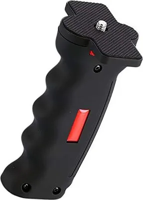 Produktbild von Kamera Handgriff Stabilisator Camcorder Griff mit 1/4 Zoll Schraube und Gewindelöcher, DSLR Systemkamera Halter Ergonomisch Handheld Kameragriff Stabilisatoren Tragehilfen, 12x5 cm Schwarz