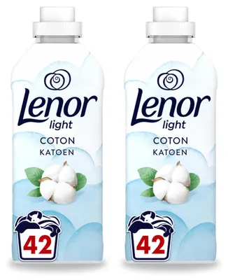 Produktbild von 2 x Lenor Light Weichspüler Baumwollfrisch - Vorteilspackung - 2 Stücke