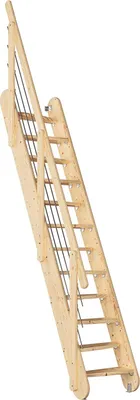 Produktbild von Dolle Raumspartreppe Bern 250-289cm Geschosshöhe Fichte unbehandelt inklusive Geländer
