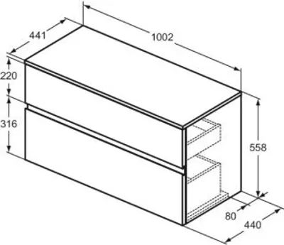 Produktbild von Ideal Standard E3424Y1 WTUnterschrank Finesse o.Ausschnitt