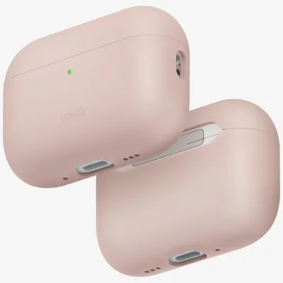 Obrázek produktu pro Pouzdro UNIQ Lino pro AirPods Pro 3. generace, silikonové, růžové