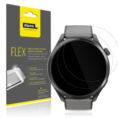 Produktbild von 2x Schutzfolie für Hama 9000 Smartwatch Folie, 100% Displayabdeckung, dipos Flex