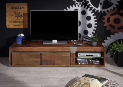 Produktbild von MASSIVMOEBEL24 TV-Board Mango 180x48x39 braun lackiert Amsterdam #01