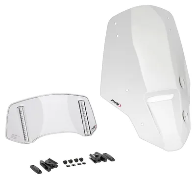 Obrázok produktu pre Predný štít Puig Touring, rozmer 460 x 338 mm, s certifikátom ABE, pre motocykle Honda XL750 Transalp, XL750 Transalp Eclutch, modelové roky 2025 - 2026