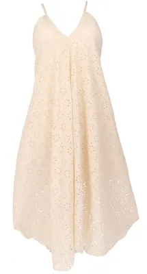 Produktbild von Durchbrochenes Sommerkleid Boho Chic, Wandelbares Maxikleid - Vanille, Damen, Weiß, Baumwolle, Kleider